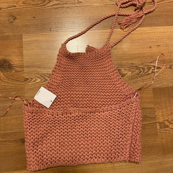 Urban Outfitters Pink Strapless Crop Top Knitted - Picture 3 of 5